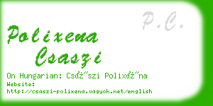 polixena csaszi business card